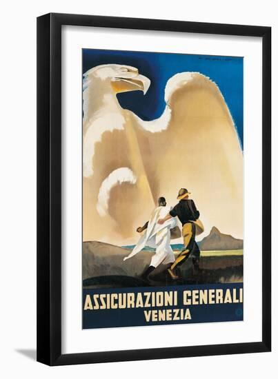 Assicurazioni Generali Venezia-Marcello Dudovich-Framed Art Print