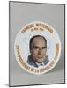 Assiette imprimée ornée du portrait de François Mitterrand-null-Mounted Giclee Print
