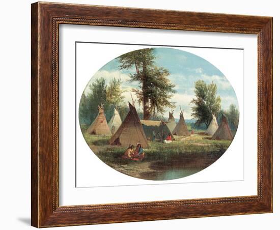 Assiniboin Camp-John Mix Stanley-Framed Giclee Print