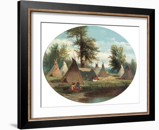 Assiniboin Camp-John Mix Stanley-Framed Giclee Print