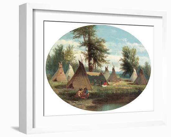 Assiniboin Camp-John Mix Stanley-Framed Giclee Print