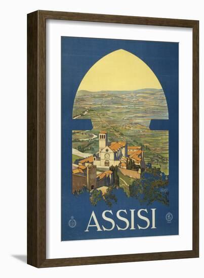 Assisi, c.1920-Vittorio Grassi-Framed Art Print