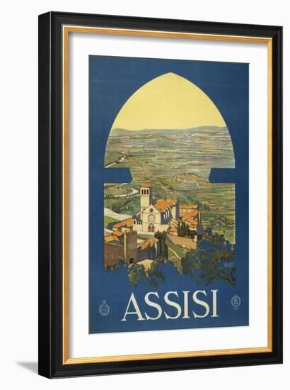 Assisi, c.1920-Vittorio Grassi-Framed Art Print