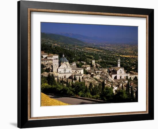 Assisi from the Rocca Maggiore, with the Cathedral of San Rufino and the Santa Chiara Church-null-Framed Photographic Print