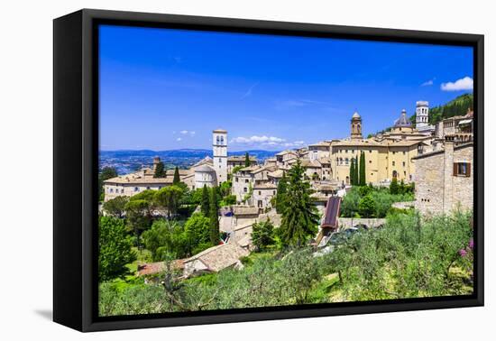 Assisi - Medieval Historic Town in Umbria, Italy-Maugli-l-Framed Premier Image Canvas