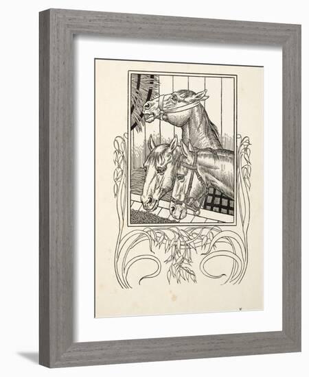 Assisting the Aged, from A Hundred Anecdotes of Animals, Pub. 1924 (Engraving)-Percy James Billinghurst-Framed Giclee Print