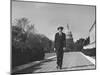 Associate Justice William O. Douglas, Arriving at the Supreme Court-null-Mounted Photographic Print