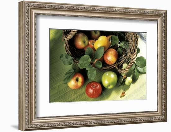 Assorted Apples in a Basket-Bodo A^ Schieren-Framed Photographic Print