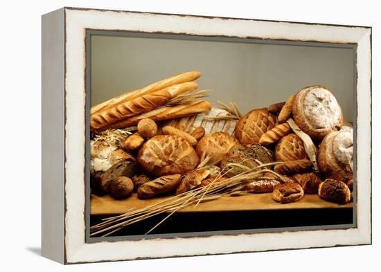 Assorted Baked Goods and Cereal Ears (Free-Standing)-Rauzier-Riviere-Framed Premier Image Canvas