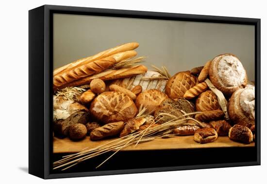 Assorted Baked Goods and Cereal Ears (Free-Standing)-Rauzier-Riviere-Framed Premier Image Canvas