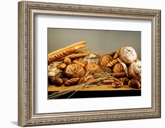 Assorted Baked Goods and Cereal Ears (Free-Standing)-Rauzier-Riviere-Framed Photographic Print