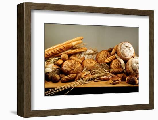 Assorted Baked Goods and Cereal Ears (Free-Standing)-Rauzier-Riviere-Framed Photographic Print