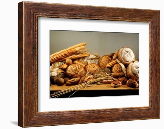 Assorted Baked Goods and Cereal Ears (Free-Standing)-Rauzier-Riviere-Framed Photographic Print