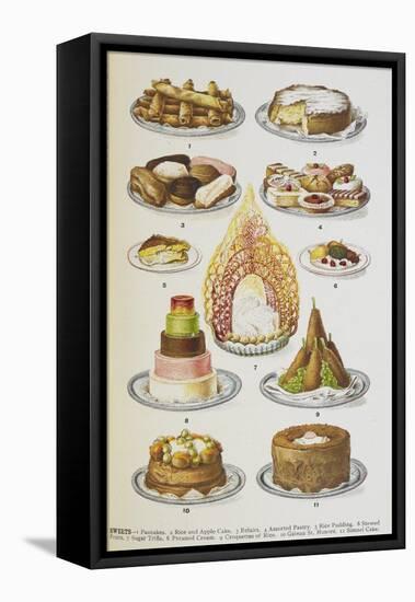 Assorted Cakes and Desserts-Isabella Beeton-Framed Premier Image Canvas