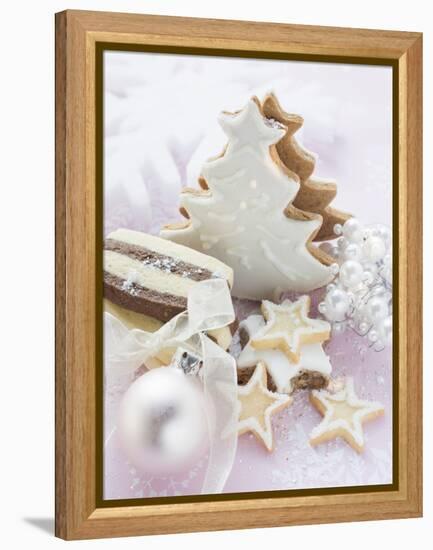 Assorted Christmas Biscuits-null-Framed Premier Image Canvas