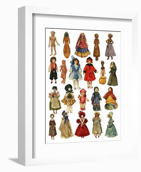 Assorted Dolls-English School-Framed Giclee Print