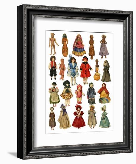 Assorted Dolls-English School-Framed Giclee Print