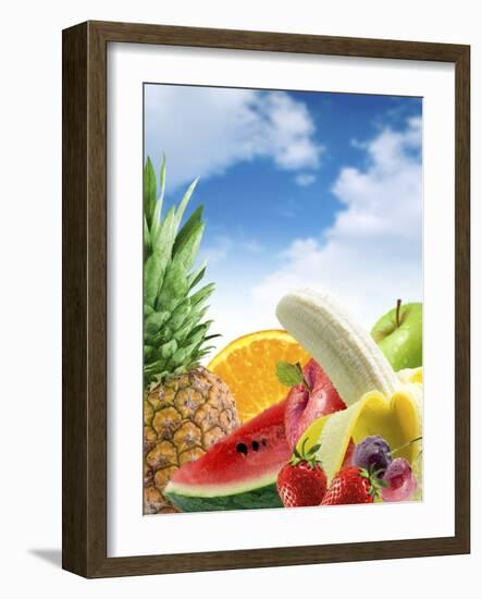 Assorted Fresh Fruit-Victor Habbick-Framed Photographic Print