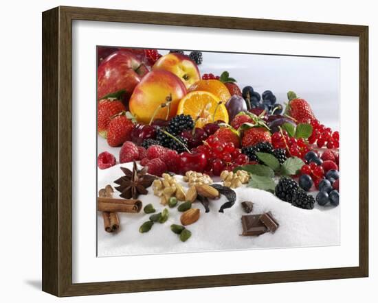 Assorted Fruit, Spices and Sugar-Karl Newedel-Framed Photographic Print