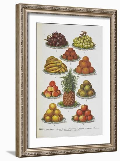 Assorted Fruits Including Pineapple-Isabella Beeton-Framed Giclee Print