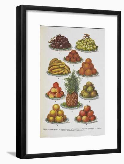 Assorted Fruits Including Pineapple-Isabella Beeton-Framed Giclee Print