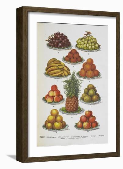 Assorted Fruits Including Pineapple-Isabella Beeton-Framed Giclee Print