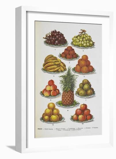 Assorted Fruits Including Pineapple-Isabella Beeton-Framed Giclee Print