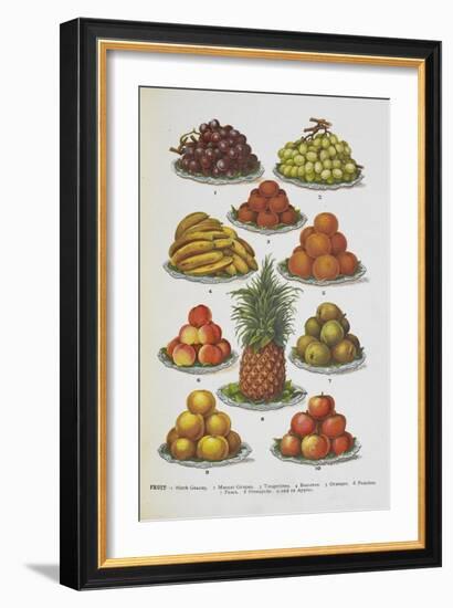 Assorted Fruits Including Pineapple-Isabella Beeton-Framed Giclee Print