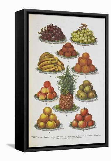 Assorted Fruits Including Pineapple-Isabella Beeton-Framed Premier Image Canvas