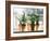 Assorted Herbs Growing in Clay Pots; Window Sill-Eising Studio - Food Photo and Video-Framed Photographic Print