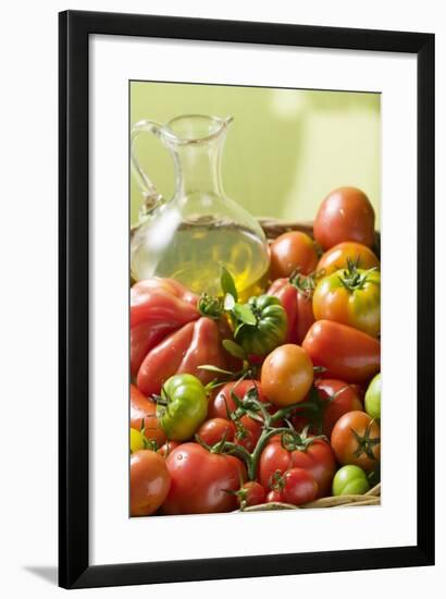 Assorted Tomatoes and Olive Oil-Foodcollection-Framed Photographic Print