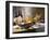 Assorted Types of Cheese with Bread, Red Wine-null-Framed Photographic Print