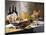 Assorted Types of Cheese with Bread, Red Wine-null-Mounted Photographic Print