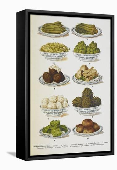 Assorted Vegetable Dishes-Isabella Beeton-Framed Premier Image Canvas