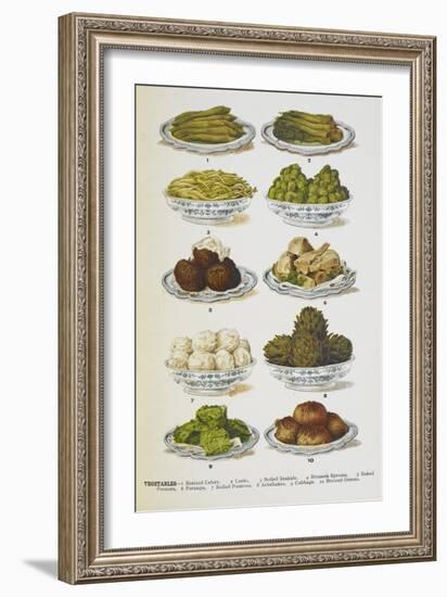 Assorted Vegetable Dishes-Isabella Beeton-Framed Giclee Print