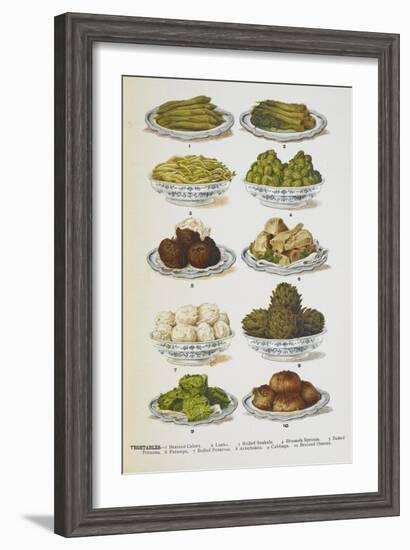 Assorted Vegetable Dishes-Isabella Beeton-Framed Giclee Print