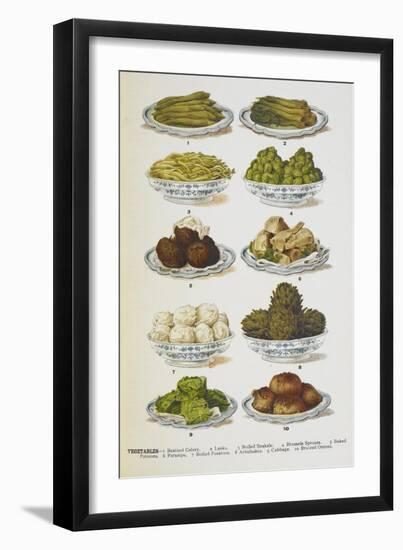 Assorted Vegetable Dishes-Isabella Beeton-Framed Giclee Print