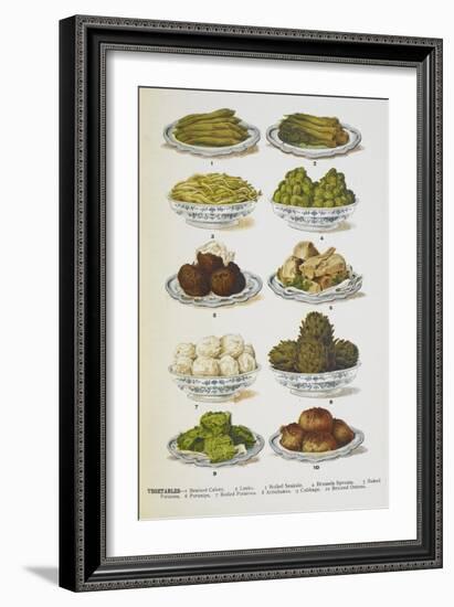 Assorted Vegetable Dishes-Isabella Beeton-Framed Giclee Print