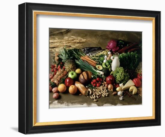 Assortment of Fruits, Vegetables & Nuts-null-Framed Photographic Print