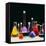 Assortment of Laboratory Flasks Holding Solutions-Tek Image-Framed Premier Image Canvas