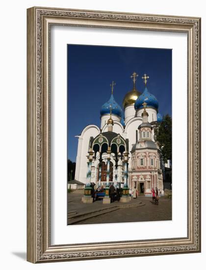 Assumption Cathedral at Trinity Lavra of St. Sergius, Sergiyev Posad, Moskow, Russia-null-Framed Art Print