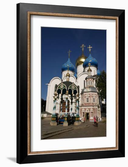 Assumption Cathedral at Trinity Lavra of St. Sergius, Sergiyev Posad, Moskow, Russia-null-Framed Art Print