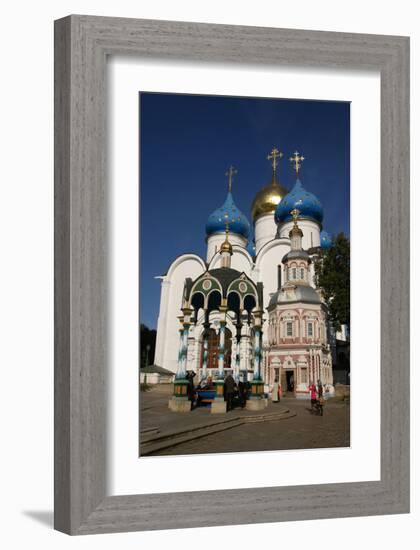 Assumption Cathedral at Trinity Lavra of St. Sergius, Sergiyev Posad, Moskow, Russia-null-Framed Art Print