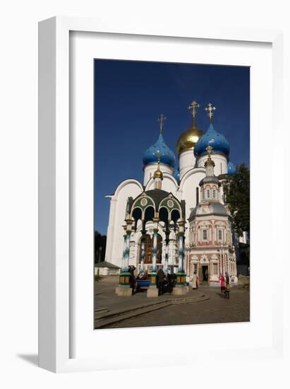 Assumption Cathedral at Trinity Lavra of St. Sergius, Sergiyev Posad, Moskow, Russia-null-Framed Art Print