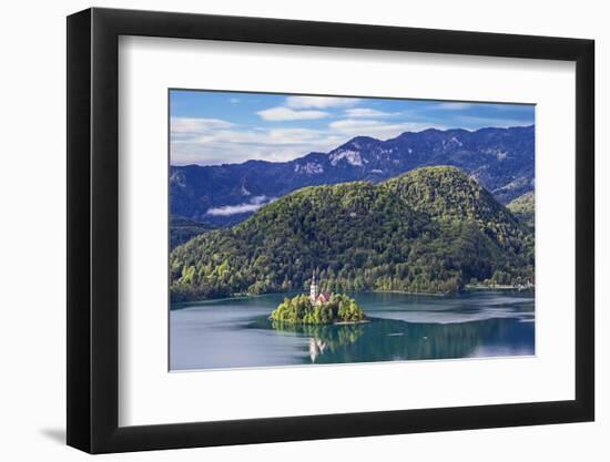 Assumption of Mary Church on an island at Lake Bled, Gorenjska, Balkan Peninsula, Carniola, Sloveni-Miva Stock-Framed Photographic Print