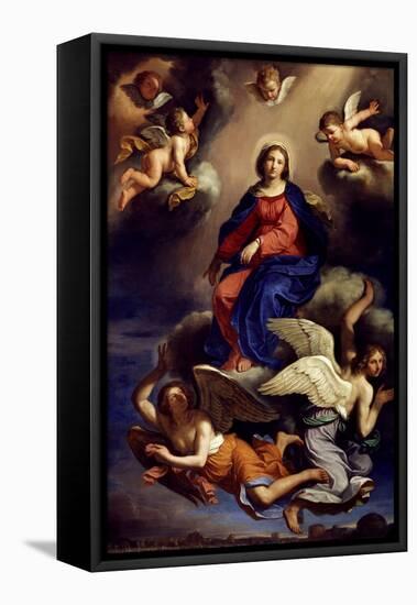 Assumption of the Virgin, 1650 (Oil on Canvas)-Guercino (1591-1666)-Framed Premier Image Canvas