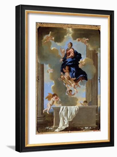 Assumption of the Virgin, 17Th Century (Oil on Canvas)-Nicolas Poussin-Framed Giclee Print