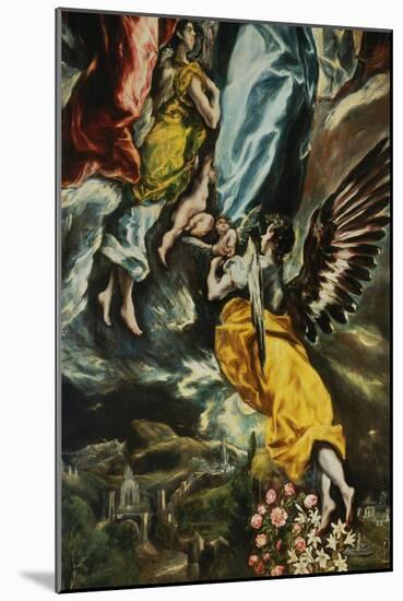 Assumption of the Virgin, detail-El Greco-Mounted Giclee Print