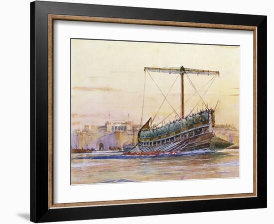 Assyrian Galley-null-Framed Giclee Print