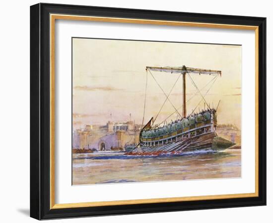 Assyrian Galley-null-Framed Giclee Print